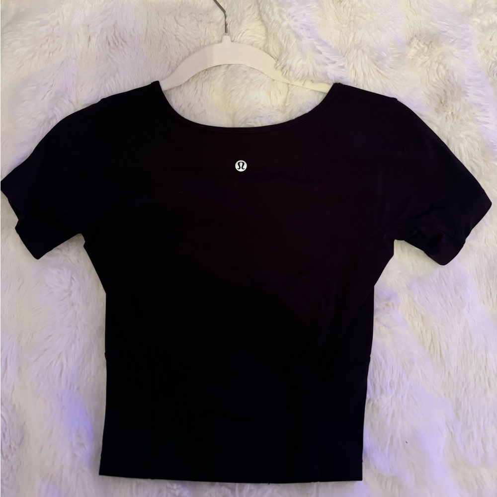Black Lululemon Short Sleeve Align V-Neck